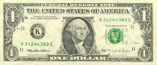 one dollar bill